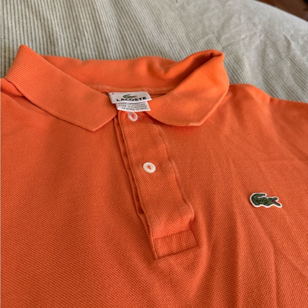 Lacoste Men's Orange Polo Shirt